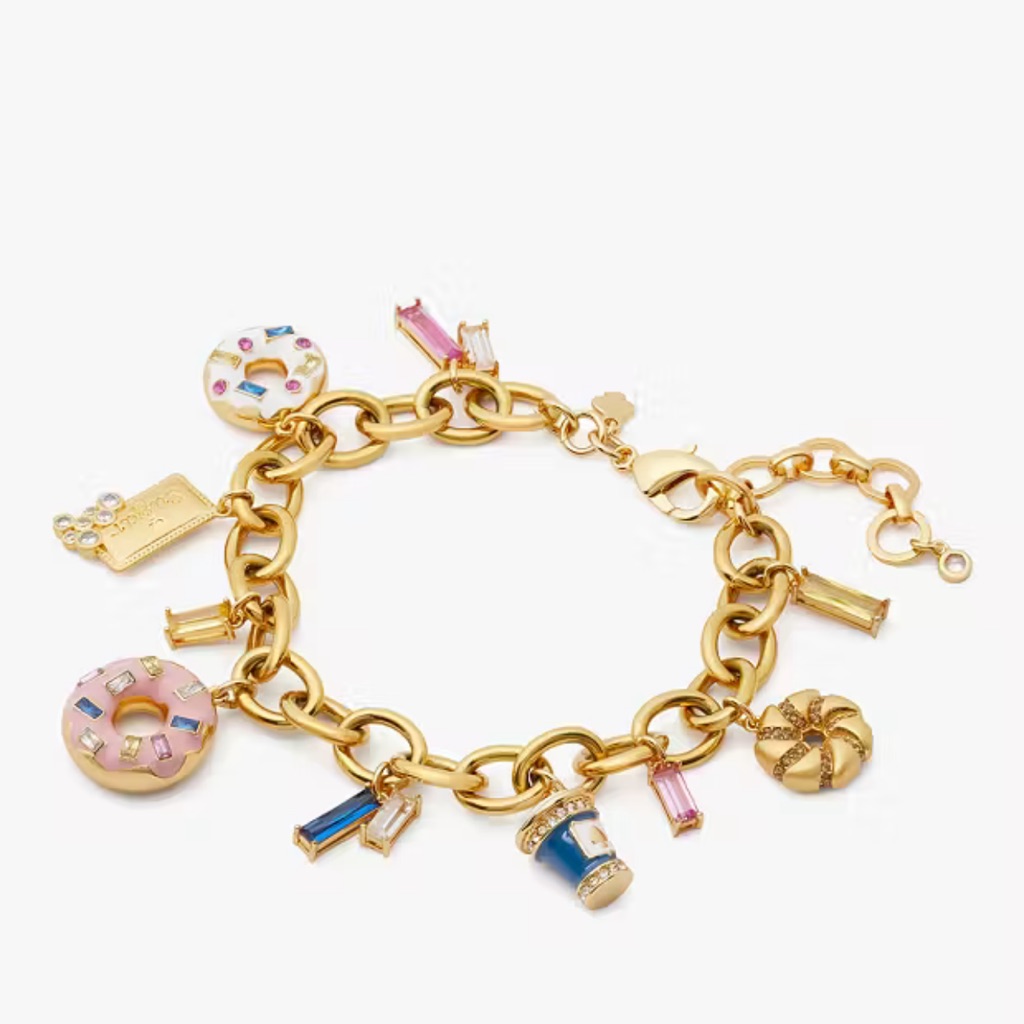 $169 Kate Spade Coffee Shop Donut Charm Bracelet